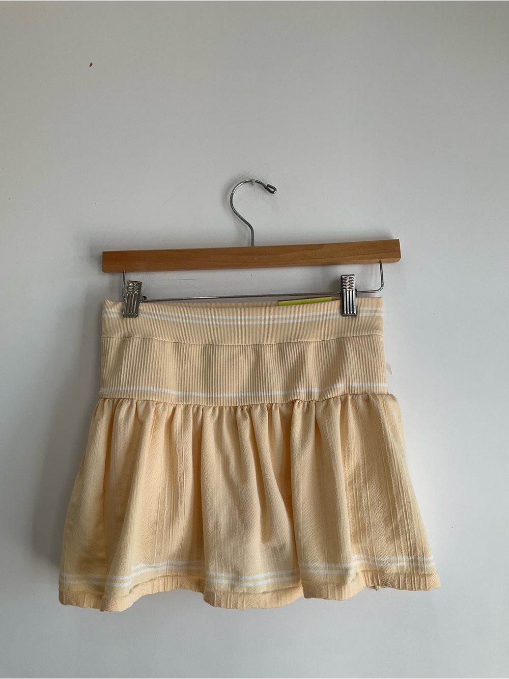 all in motion Pale Yellow Pleated Circle Skirt